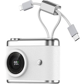 Resim Recci RPB-P66 PD 20W Hızlı Şarj Özellikli Type-C & lightning Kablolu Powerbank 22.5W 10.000mAh Siyah Siyah 