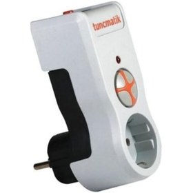 Resim Tunçmatik Tekli Akım Korumalı Priz-Gri 