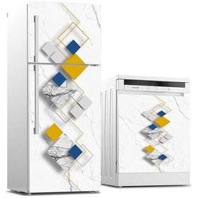 Resim Buzdolabı Ve Bulaşık Makinası Beyaz Eşya Sticker Kaplama Renkli M 