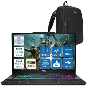 Resim Msı Cyborg 15 Intel Core 5 210H 24GB DDR5 256GB SSD RTX5060 GDDR7 8GB Freedos 15.6" FHD (1920x1080) 144HZ Taşınabilir Bilgisayar B2RWFKG207XTRF06 + Zetta Çanta 