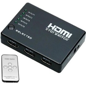 Resim 5 Port Kumandalı Full Hd 1080P 3D Hdmi Switch Çoklayıcı Sy-501 