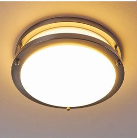 Resim 24 Watt Gün Işığı Ledli Yeni Tavan Armatürü, Balkon, Saçak Altı Armatür, Banyo Nemli Alan Armatürü Siyah 