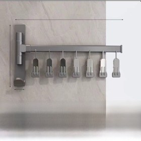 Resim Yifomall Duvar Kurulu Çıkarılabilir Çamaşır Asma Aleti - 7 Rüzgarlı Kelepçe İle Çorap, İç Giyim Kurutucu - Delme Yok, Balkon/ev İçin Uygun Gri Diğer 