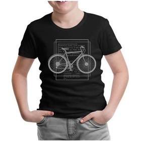 Resim Bicycle Downhill Siyah Çocuk Tshirt 001 
