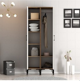 Resim Variant Kumsal 2 Kapılı Rr Gardrop - Ceviz / Beyaz 