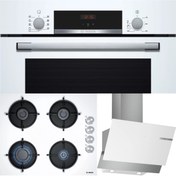 Resim Bosch Beyaz Ankastre Set 237 (HBF514BW0T - POP6C2O10O - DWK65AD20R) Bosch