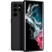 Resim M.TK Moveteck Samsung Galaxy S22 Ultra Uyumlu Kılıf Yumuşak Kamera Lens Korumalı Silikon Içi Kadife 