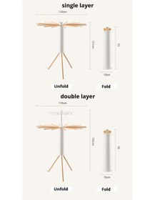 Resim Atlanabilir Ahtapot Çamaşır Kurutma Askısı Ahşap Askılık 