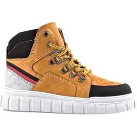 Resim Rakerplus Hakiki Deri Sarı Siyah Fermuarlı Erkek Çocuk Bot Sarı 