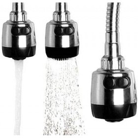 Resim MAGİTOPTAN Renkli Silikonlu Oynar Başlıklı 2 Fonksiyonlu Spiral Musluk Başlığı - Siyah 