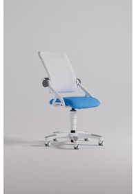 Resim Creo Mobili Yükseklik Ve Sırt Ayarlı Sirius Çalışma Sandalyesi Ofis Ve Bilgisayar Koltuğu Mavi/mavi Gri 