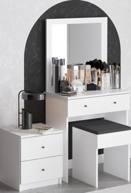 Resim Decormet Nice Makyaj Masası Beyaz 
