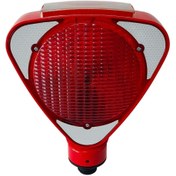 Resim İleri Trafik Solar Flaşörlü Ledli Lamba Kırmızı 