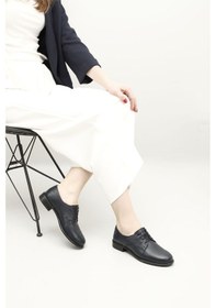 Resim Gönderi(R) Gön Lacivert Antik Bağcıklı Hakiki Deri Oxford Ayakkabı Lacivert 