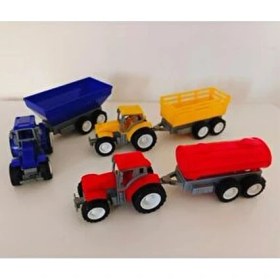 Resim Nizam Traktör Seti Üçlü Oyuncak Kamyon ve İş Makinesi 2-4 Yaş Çocuklar İçin Eğitici 