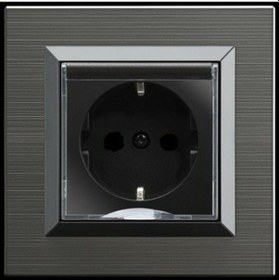 Resim Quantum Manyetik Gri Kapaklı Topraklı Priz 