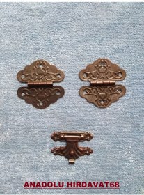 Resim Yonca Dekoratif Mini Tavla Menteşe ve Klips Antik Renk N11.257 