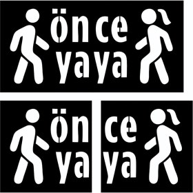 Resim Boyama Şablonu Önce Yaya Alüminyum 100x200cm (İki Parça) 