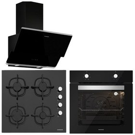Resim Silverline BO6501B01 - CS5343B01 - 3490 Oslo Siyah Ankastre Set 