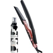 Resim Seramik Saç Düzleştirici ve Bakım Köpüğü Seti, Siyah 