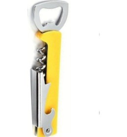 Resim Sarı Çakılı Şarap Mantarı Açacak Tirbuşon Şişe Kapak Konserve Açacağı Tirbüşon Türbişon Tirbişon Sarı 