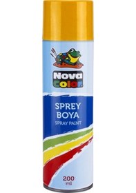 Resim Nova Color Sprey Boya 200 Ml Sarı Nc-800 Çok Renkli 