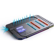 Resim Challenger Siyah 4 Joypad Ve 2 Port Şarj Docku Soğutucu Fanlı Rgb Aydınlatmalı Oyun Kartlığı 