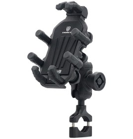 Resim Suofeng Motosiklet Telefon Tutucu - Titreme Önleyici, 360 Ayarlanabilir, Çalınma Önleyici Kilitli Siyah 