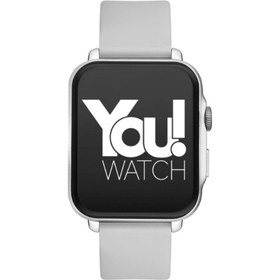 Resim Gri Youwatch F13-YF133 Gümüş Renk Kasa & Gri Silikon Kordon Akıllı Saat Ios ve Android Uyumludur. 2 