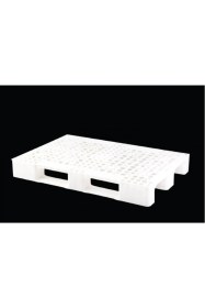 Resim Aslan Plastik Palet 80 x 120 x 15 cm Beyaz Delikli Plastik Palet 