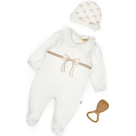 Resim Babycosy Organic Wear Bebek Tulum Şapka %100 Organik Pamuk , Bebek - Yenidoğan- Csy8149 Taş 