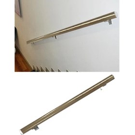 Resim Kamataş Alüminyum Bronz Merdiven Tutamak, Korkuluk Yaşlı Engelli Duvar Tutamağı 150 Cm. Istenilen Ölçüde 