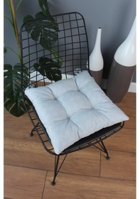 Resim Altınpamuk Altınpamuk Beta Pofidik Gri Sandalye Minderi Bağcıklı 40X40Cm 