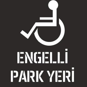 Resim İsg Tabelam 40x40cm/kompozit/Engelli Park Yeri Boyama Şablonu 