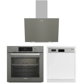 Resim Arçelik AFC 342 G A Fry - ADE 604-1 G - 9252 MI 3'lü Bulaşıklı Inox Ankastre Set 