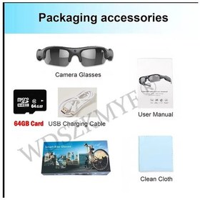 Resim 1080p Wifi Sürme Akıllı Gözlük Gözlük Doğa Sporları Sürüş Kablosuz Gözlük Eylem L71-wifi-64gb 