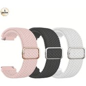 Resim Gateesat Samsung Galaxy Watch 7/6/5/4 Ve Huawei Watch Gt 2/3/4 İçin 22mm Kancalı Nylon Akıllı Saat Kayışı Mixed Color 