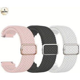 Resim Gateesat Samsung Galaxy Watch 7/6/5/4 Ve Huawei Watch Gt 2/3/4 İçin 22mm Kancalı Nylon Akıllı Saat Kayışı Mixed Color 