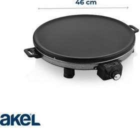Resim Akel AT610 Elektrikli Termostatlı Büyük Boy Katmer Gözleme Börek Ekmek Sacı 1550 Watt 