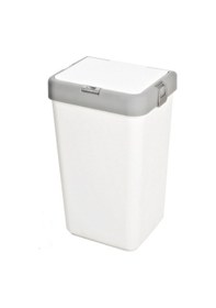 Resim Geseus Motek Tekli 40 Lt Kirli Çamaşır Sepeti+çamaşır Selesi Ikili Set, Çeyiz Seti Gri+beyaz Beyaz - Gri 