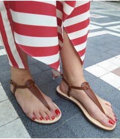 Resim 5005 Topukla Kadın Deri Sandalet 001 