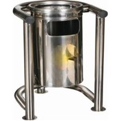 Resim Paslanmaz Park Çöp Kutusu Gri - Gümüş 