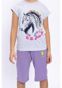 Resim U.S. Polo Assn. U.S. Polo Assn 1049 Stars Kız Çocuk Kapri Takım 