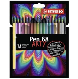 Resim Stabilo Keçe Uçlu Boya Kalemi Pen 68 Arty 18 Renk 
