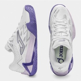 Resim Joma Topls2602om Open Lady Toprak Kort Tenis & Padel Kadın Ayakkabısı - Beyaz/mor 