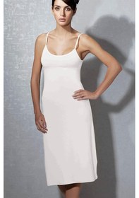 Resim DOREANSE 11129 BAYAN İNCE ASKILI MİDİ BEYAZ KOMBİNEZON Beyaz 