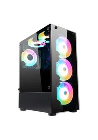 Resim Gameforce GF-8307 Glass 600W 80+ 4x120 MM RGB Kontrolcü ve Kumanda Fan Oyuncu Kasa 