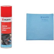 Resim Würth Motor Temizleyici Temizleme Spreyi 500 Ml Ve Mikrofiber Sentetik Güderiz Bez 