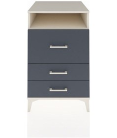 Resim Kronos Komodin Tek Raflı 3 Çekmeceli 60x59x96 Aytaşı-antrasit Aytaşı 