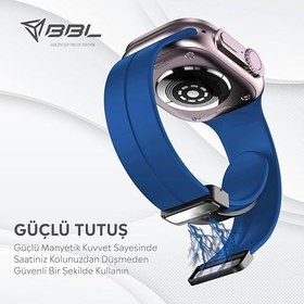 Resim Babilden Apple Watch Series SE/11/10/9/8/7/6/5/4/3 ile Uyumlu Silikon Kordon (BBL84) 